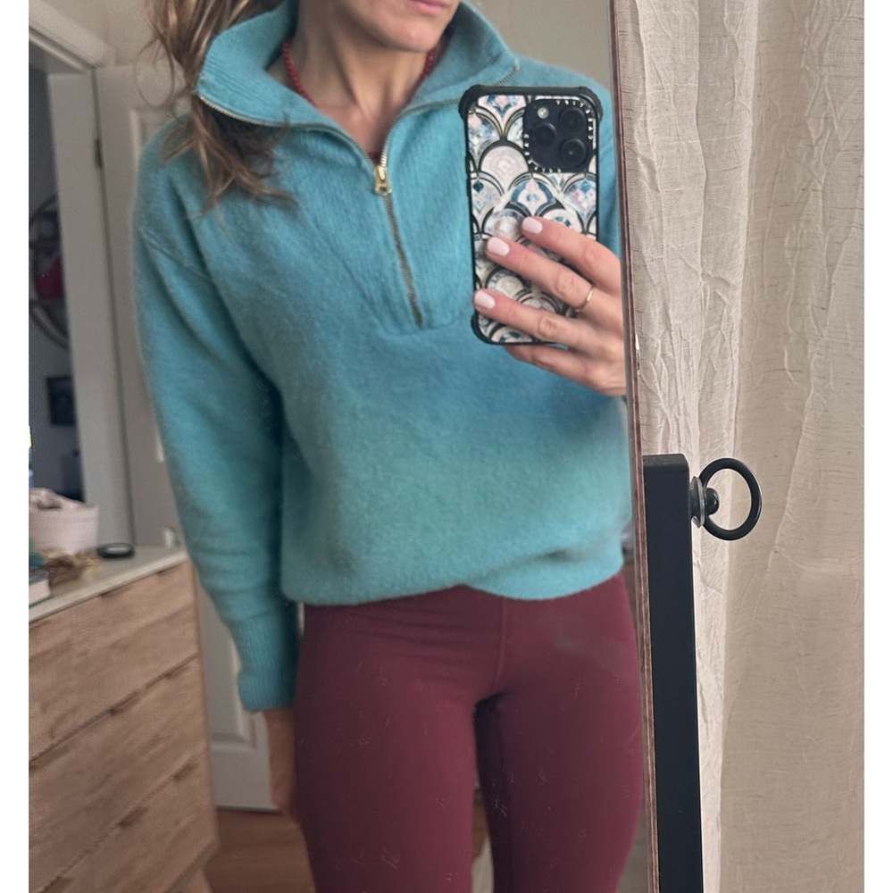 J. Crew Teal Cowl Neck Sweater - Picture 6 of 6